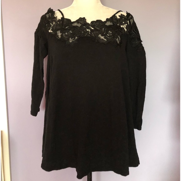 Anthropologie Meadow Rue Lace Line Blouse - Picture 4 of 6